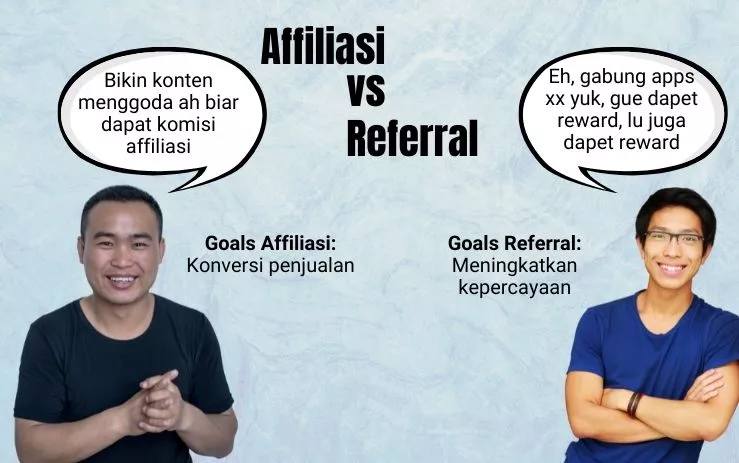 perbedaan antara afiliasi dengan referral